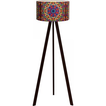 Golvlampa AYD 1xE27/40W/230V brun/flerfärgad