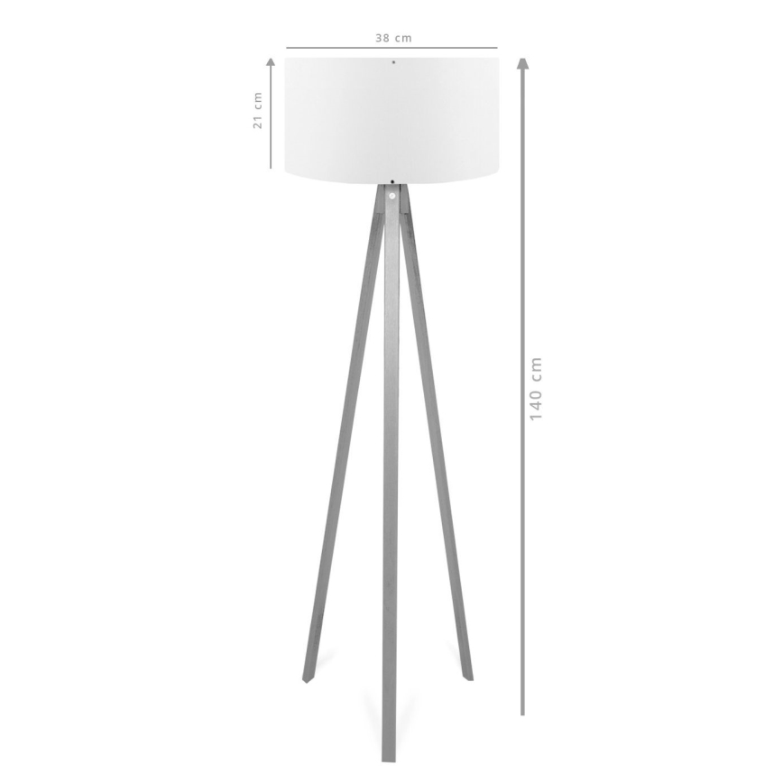 Golvlampa AYD 1xE27/40W/230V brun/grå