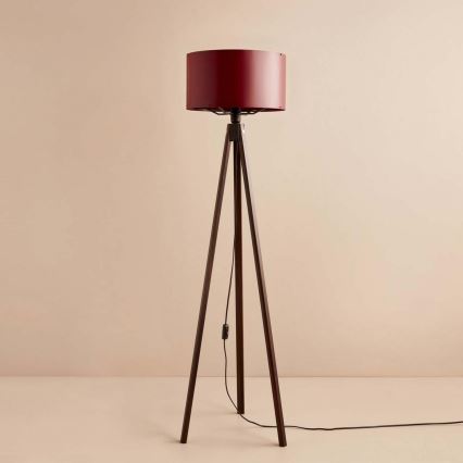Golvlampa AYD 1xE27/40W/230V brun/röd