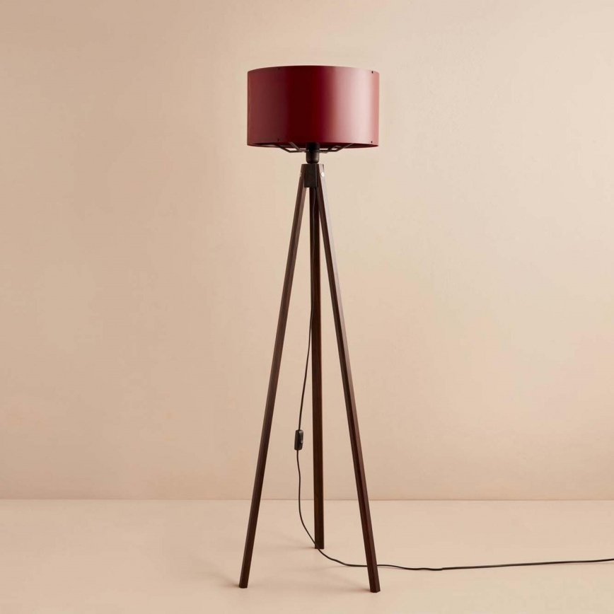 Golvlampa AYD 1xE27/40W/230V brun/röd