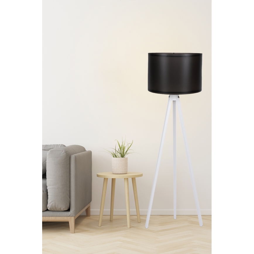 Golvlampa  AYD 1xE27/60W/230V svart /vit 