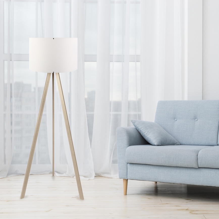 Golvlampa  AYD 1xE27/60W/230V vit /beige