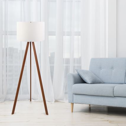 Golvlampa  AYD 1xE27/60W/230V vit /brun