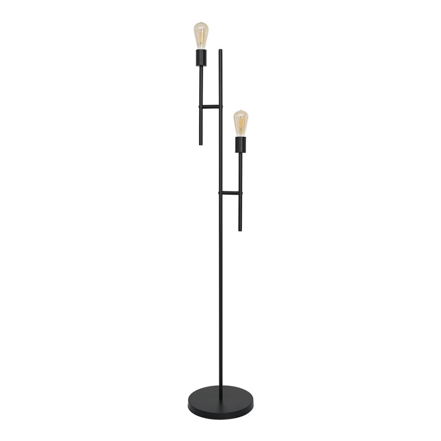 Golvlampa CARTAGO 2xE27/60W/230V svart