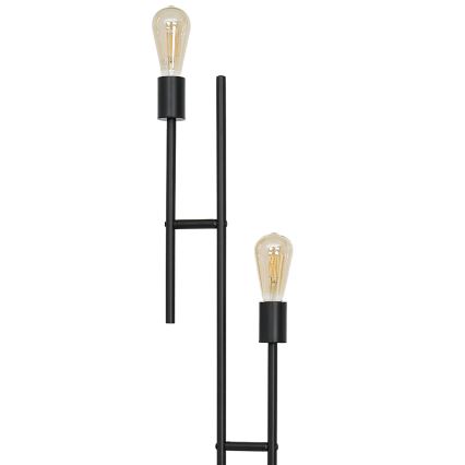 Golvlampa CARTAGO 2xE27/60W/230V svart