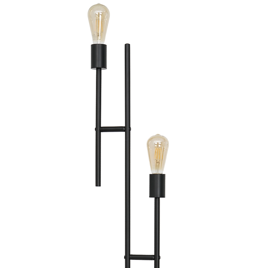 Golvlampa CARTAGO 2xE27/60W/230V svart