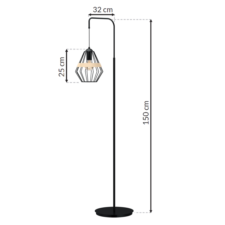 Golvlampa CLIF 1xE27/60W/230V
