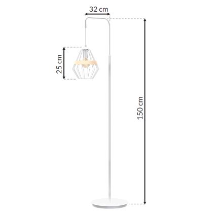 Golvlampa CLIF 1xE27/60W/230V