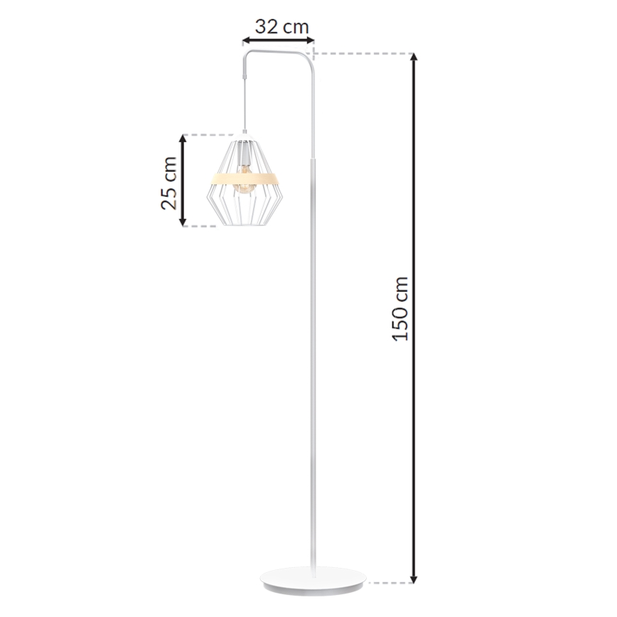 Golvlampa CLIF 1xE27/60W/230V