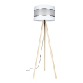 Golvlampa CORAL 1xE27/60W/230V beige/vit/matt krom