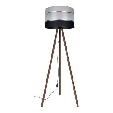 Golvlampa CORAL 1xE27/60W/230V brun/svart/grå/matt krom