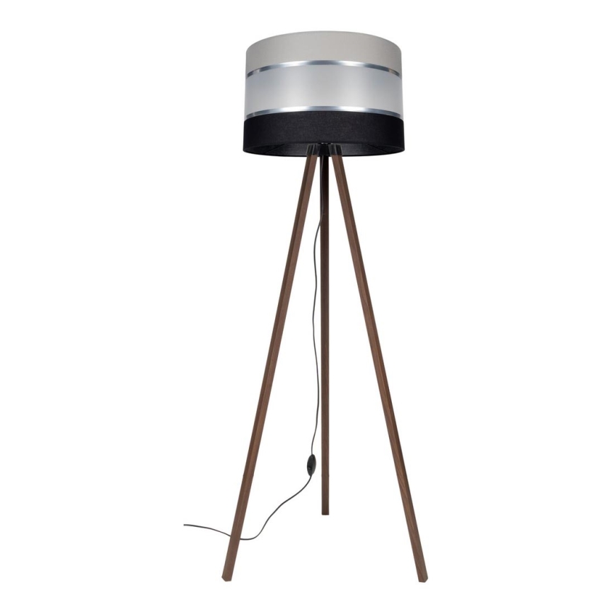 Golvlampa CORAL 1xE27/60W/230V brun/svart/grå/matt krom