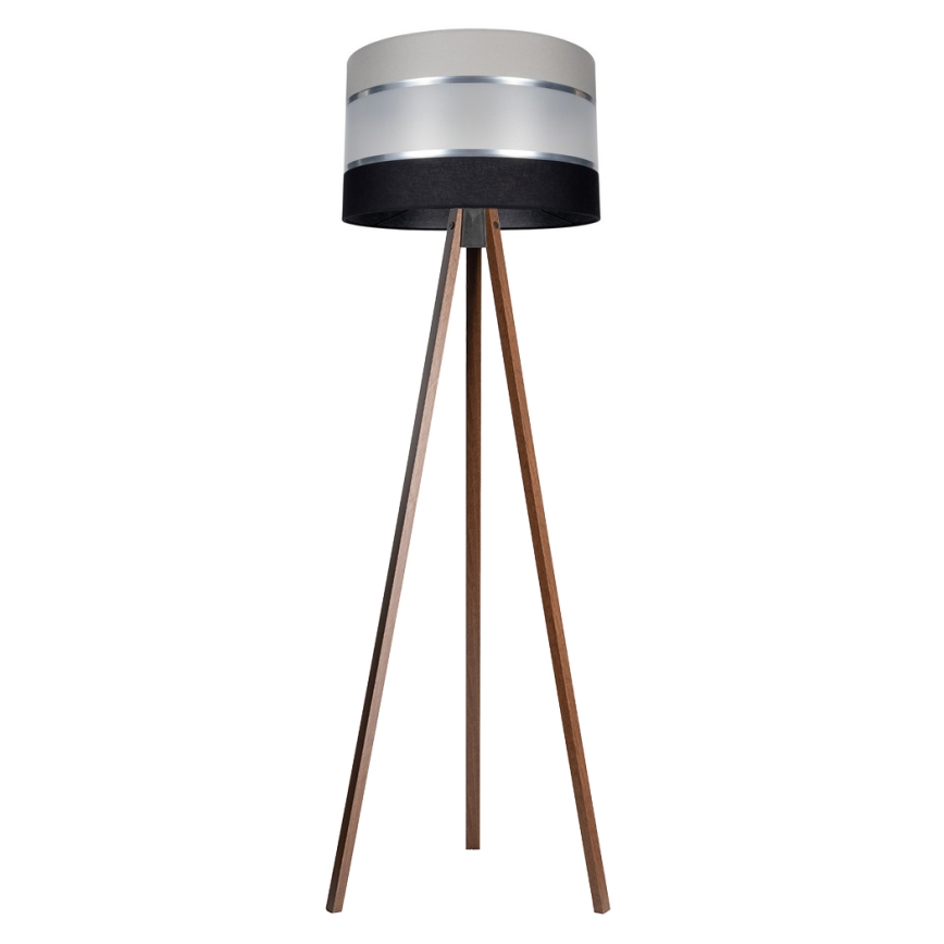 Golvlampa CORAL 1xE27/60W/230V brun/svart/grå/matt krom