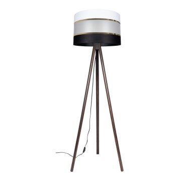 Golvlampa CORAL 1xE27/60W/230V brun/svart/vit/guld