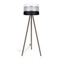 Golvlampa CORAL 1xE27/60W/230V brun/svart/vit/matt krom