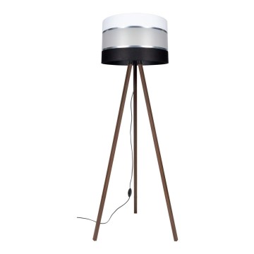 Golvlampa CORAL 1xE27/60W/230V brun/svart/vit/matt krom