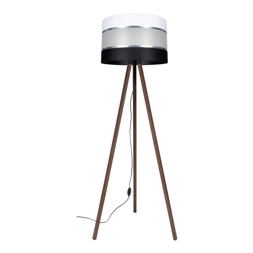 Golvlampa CORAL 1xE27/60W/230V brun/svart/vit/matt krom