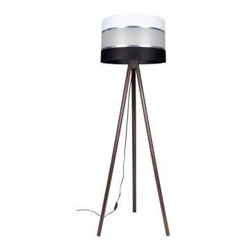 Golvlampa CORAL 1xE27/60W/230V brun/svart/vit/matt krom