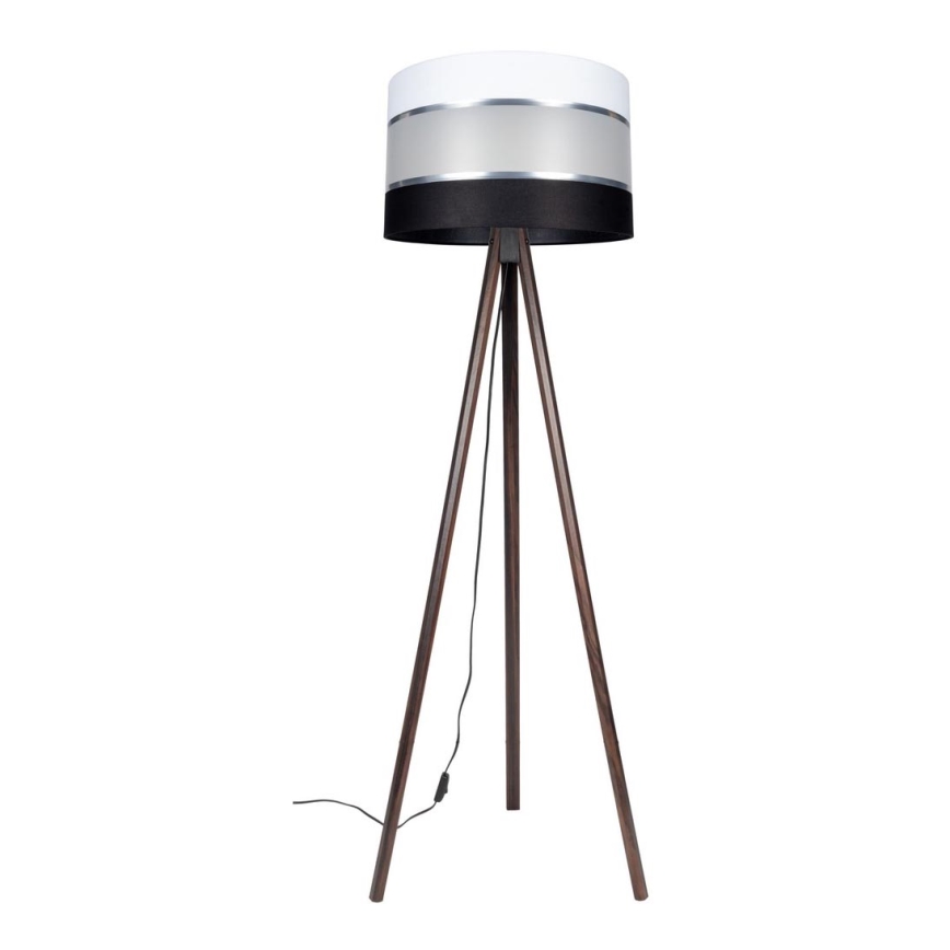 Golvlampa CORAL 1xE27/60W/230V brun/svart/vit/matt krom