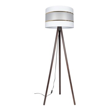 Golvlampa CORAL 1xE27/60W/230V brun/vit/guld