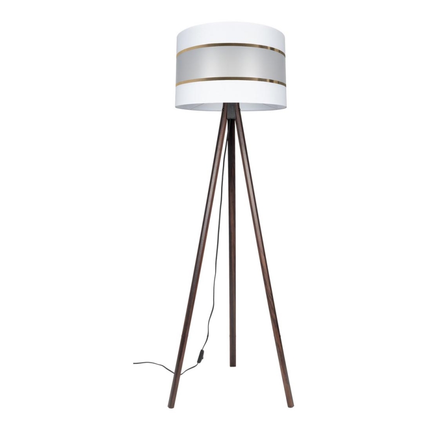 Golvlampa CORAL 1xE27/60W/230V brun/vit/guld