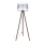 Golvlampa CORAL 1xE27/60W/230V brun/vit/matt krom