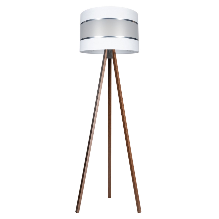 Golvlampa CORAL 1xE27/60W/230V brun/vit/matt krom