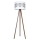 Golvlampa CORAL 1xE27/60W/230V brun/vit/matt krom