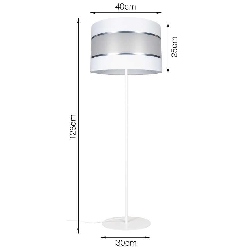 Golvlampa CORAL 1xE27/60W/230V vit