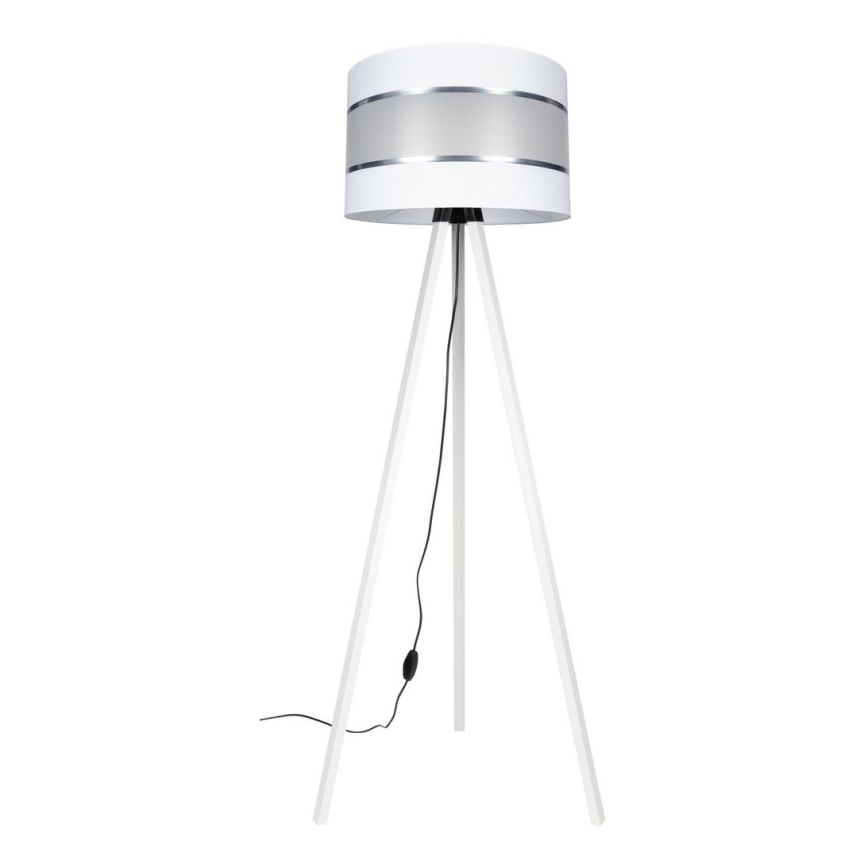 Golvlampa CORAL 1xE27/60W/230V vit/matt krom