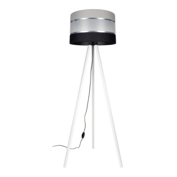 Golvlampa CORAL 1xE27/60W/230V vit/svart/grå/matt krom