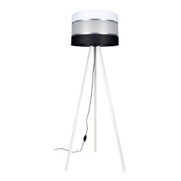 Golvlampa CORAL 1xE27/60W/230V vit/svart/matt krom