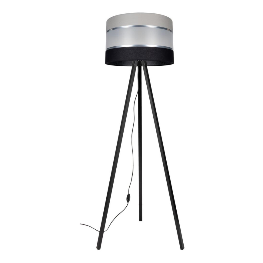 Golvlampa CORAL 1xE27/60W/230V wenge/svart/grå/matt krom