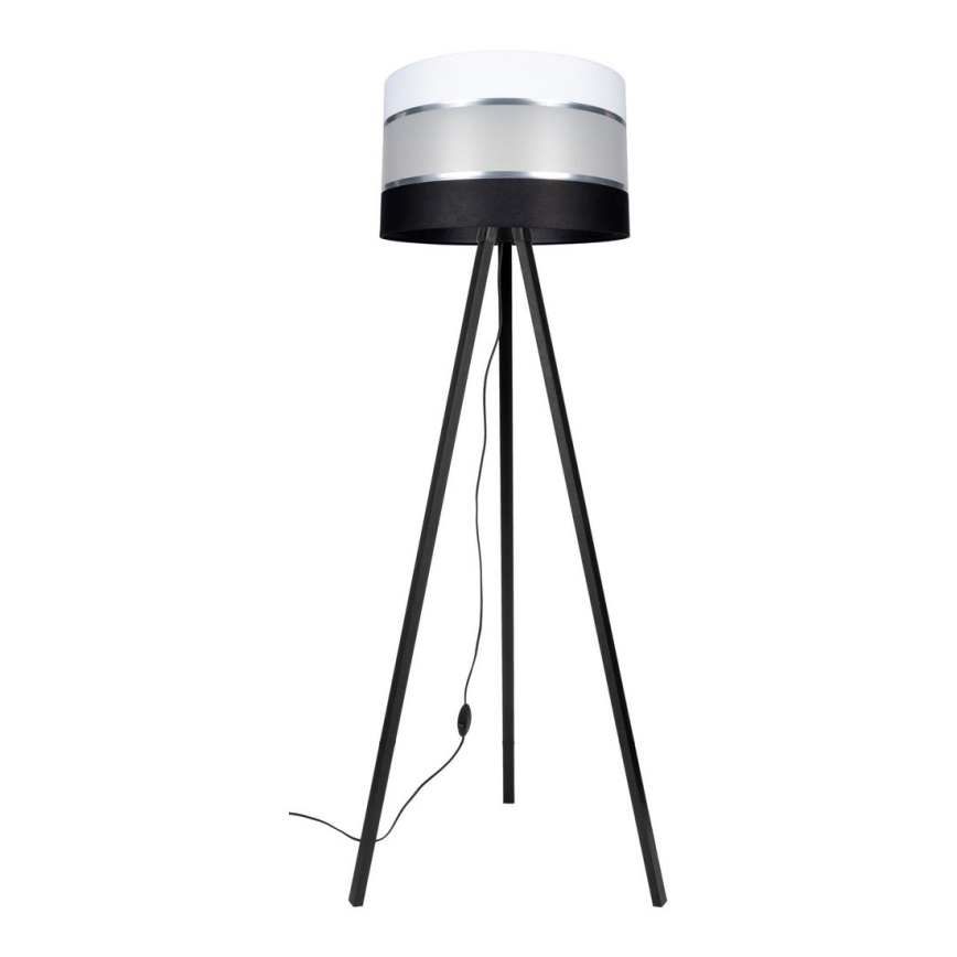 Golvlampa CORAL 1xE27/60W/230V wenge/svart/vit/matt krom