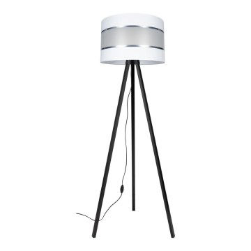 Golvlampa CORAL 1xE27/60W/230V wenge/vit/matt krom