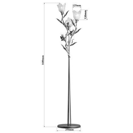 Golvlampa  EDEN 3xE14/40W/230V murano glas