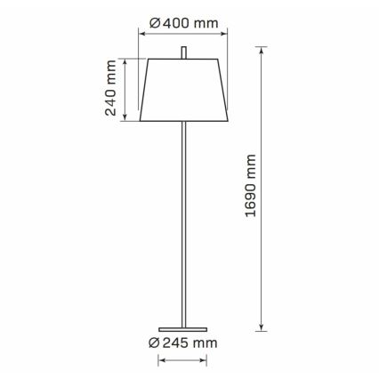 Golvlampa ELENA 1xE27/20W/230V vit