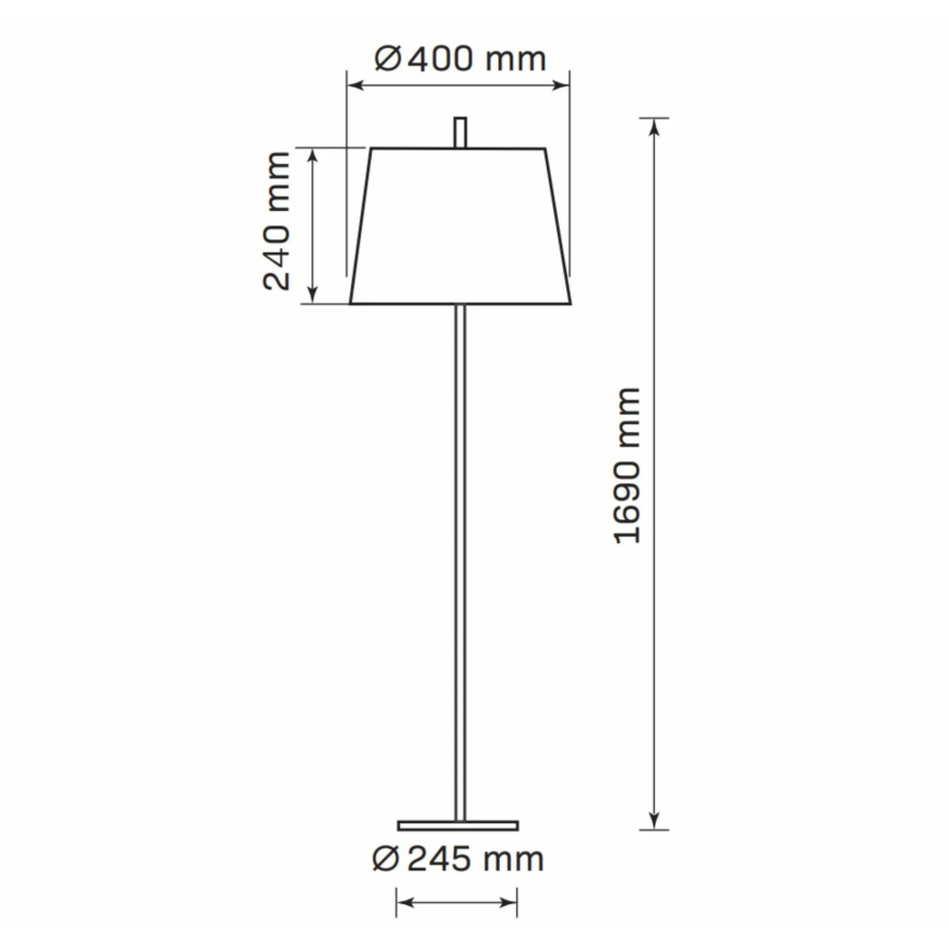 Golvlampa ELENA 1xE27/20W/230V vit