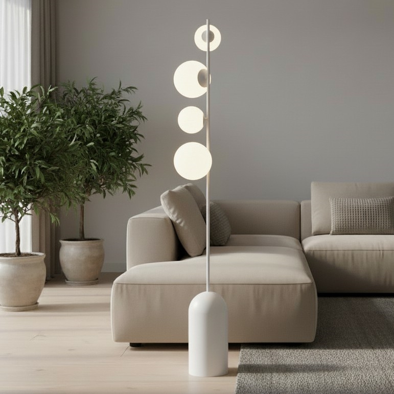 Golvlampa ETNO 4xG9/8W/230V vit