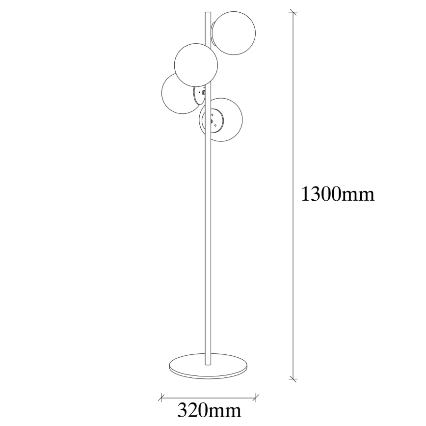 Golvlampa  FAZE 4xE27/100W/230V