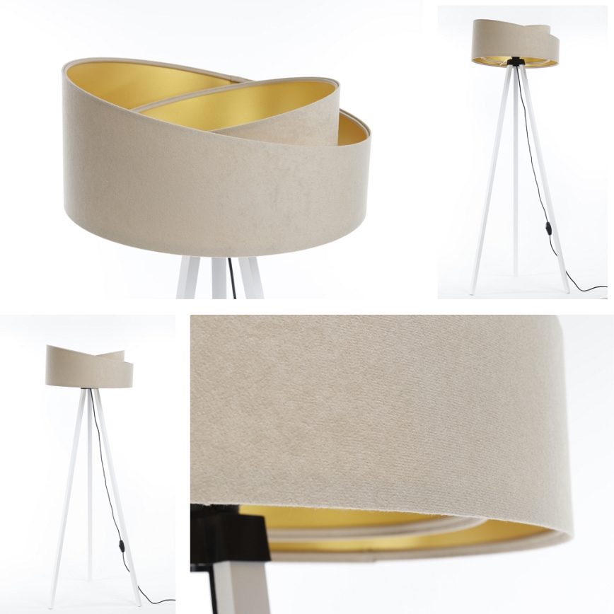 Golvlampa GALAXY 1xE27/60W/230V beige/vit