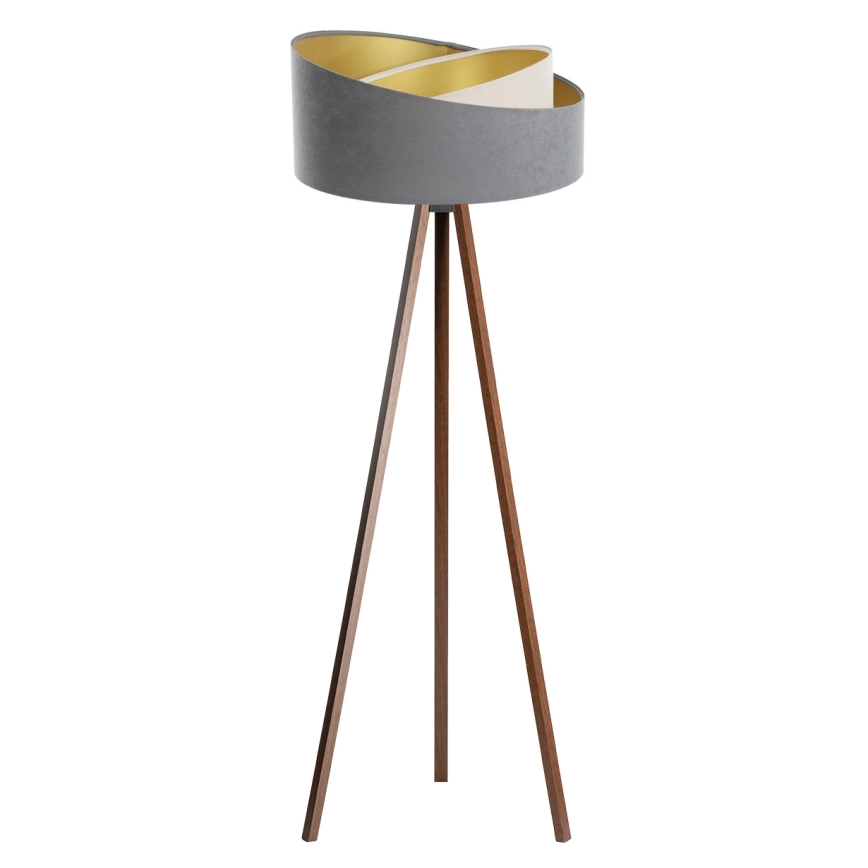 Golvlampa GALAXY 1xE27/60W/230V grå/wenge