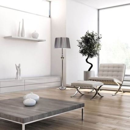 Golvlampa GILLENIA 1xE27/60W/230V silver