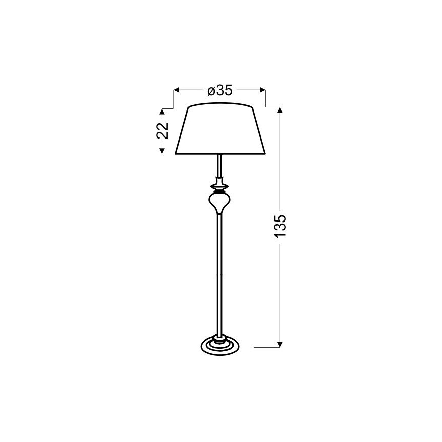 Golvlampa GILLENIA 1xE27/60W/230V silver