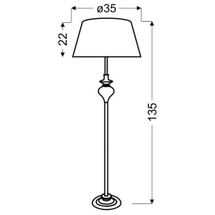Golvlampa GILLENIA 1xE27/60W/230V svart