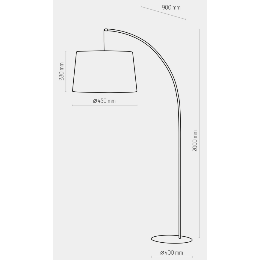 Golvlampa  HANG 1xE27/25W/230V svart