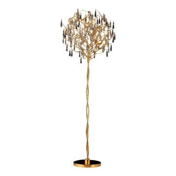 Golvlampa i kristall 5xG9/40W/230V guld