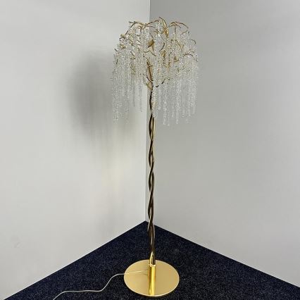 Golvlampa i kristall 5xG9/40W/230V guld