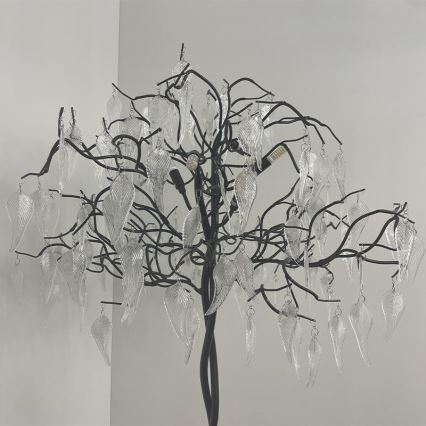 Golvlampa i kristall 5xG9/40W/230V svart