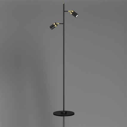 Golvlampa  JOKER 2xGU10/25W/230V svart /gold